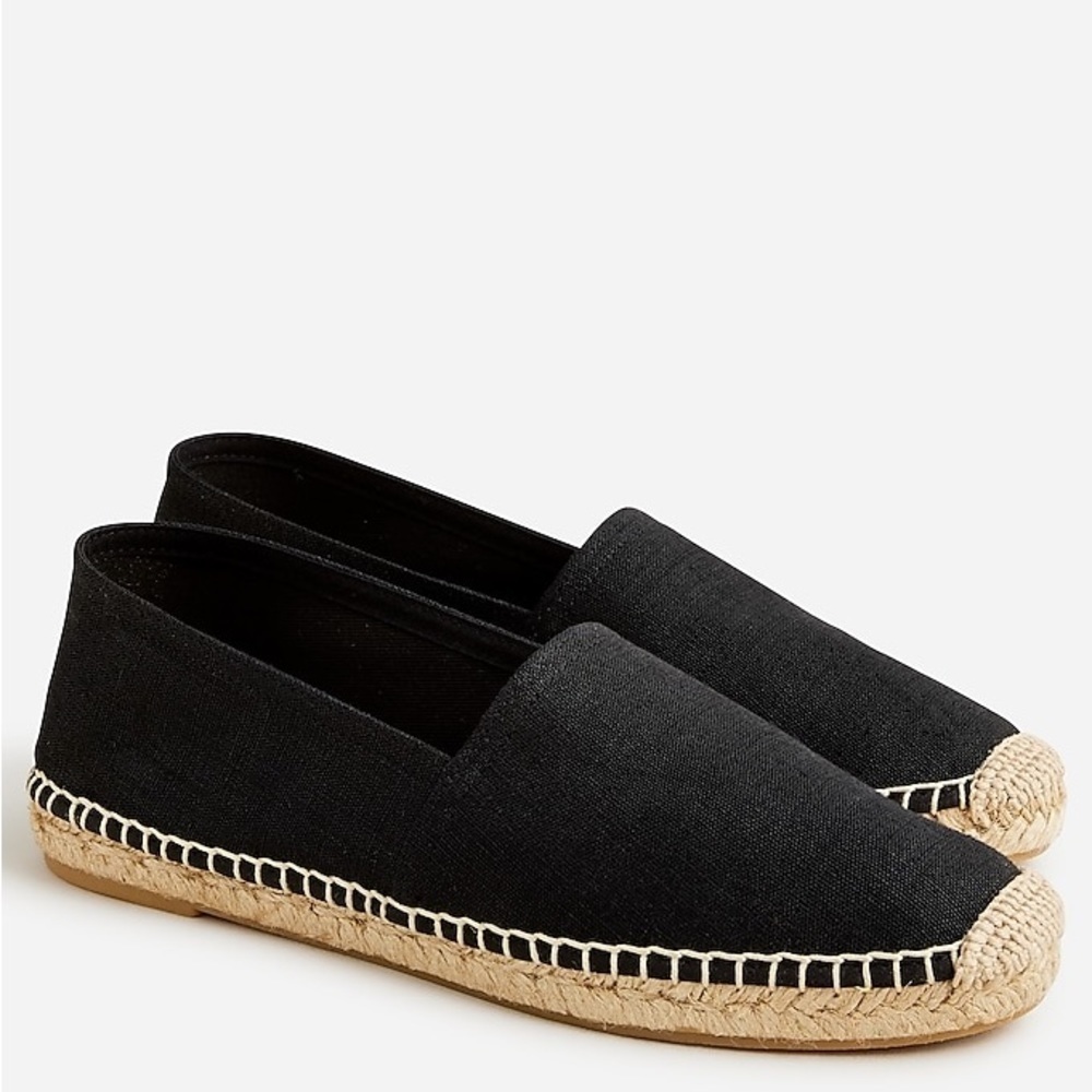 J Crew Made-in-Spain espadrille flats in linen
Item BT388